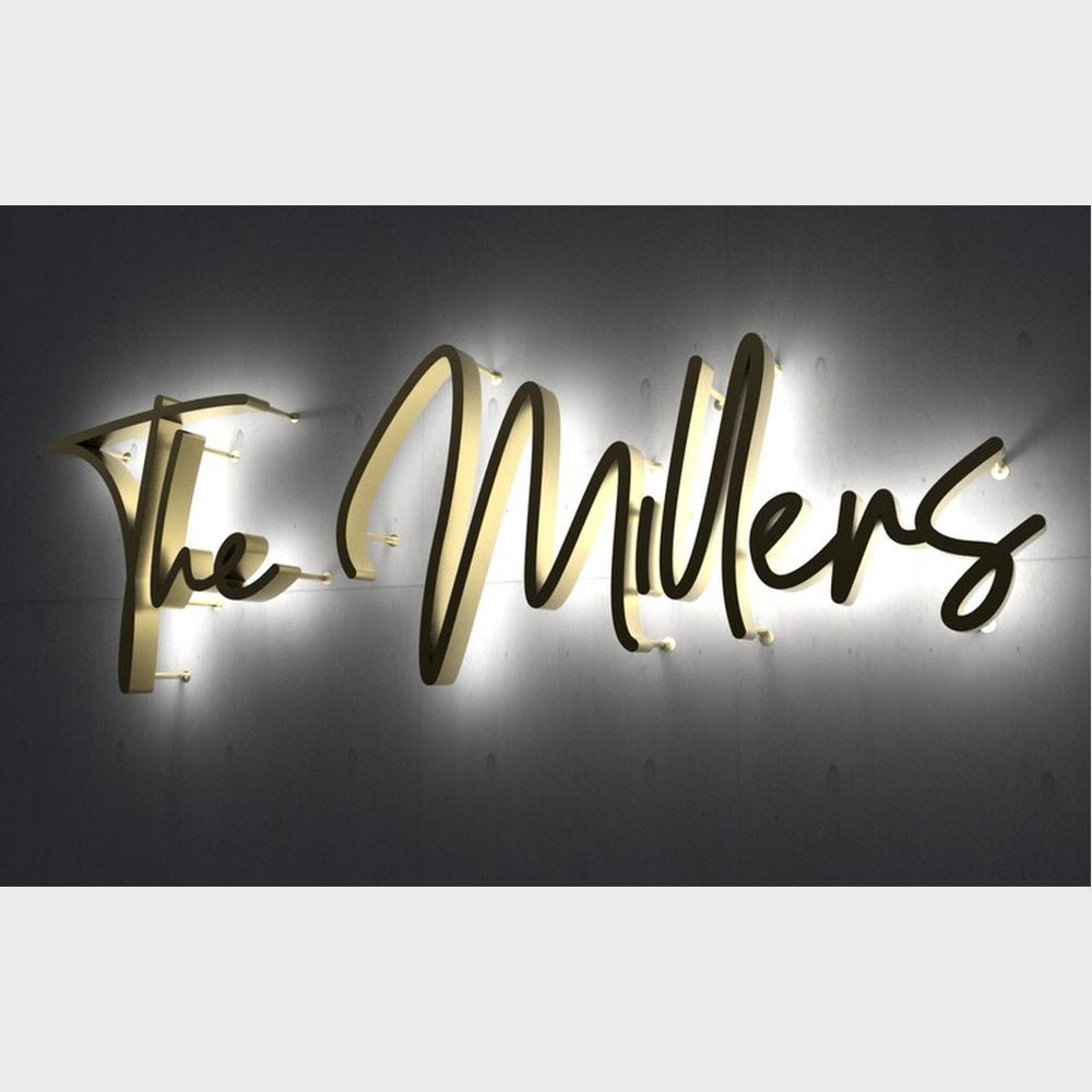 The Millers 3D Backlit Channel Letters Led Light Sign - Shineneon