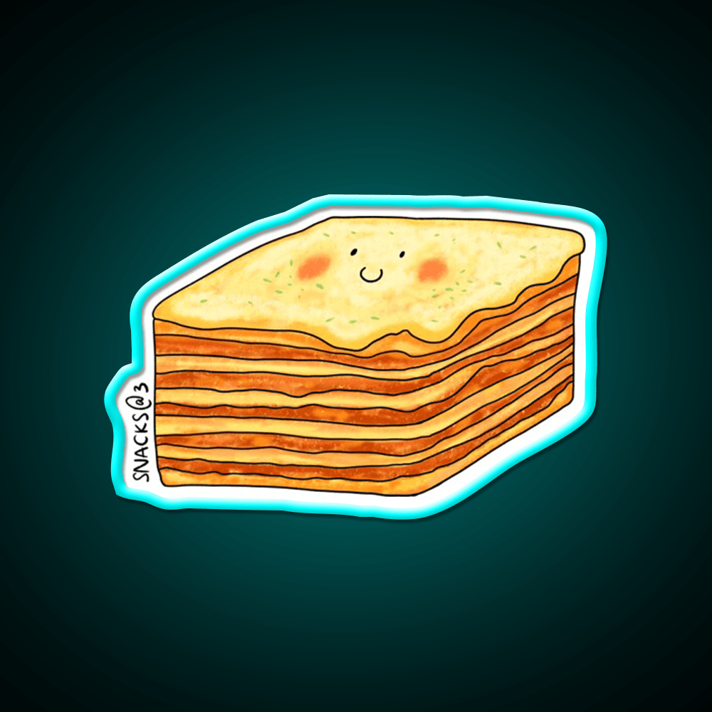 The Multilayer Lasagna Pasta Snack Food Led Neon Sign Rgb Color - Shineneon