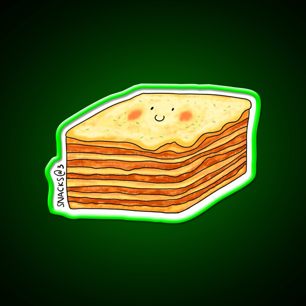 The Multilayer Lasagna Pasta Snack Food Led Neon Sign Rgb Color - Shineneon