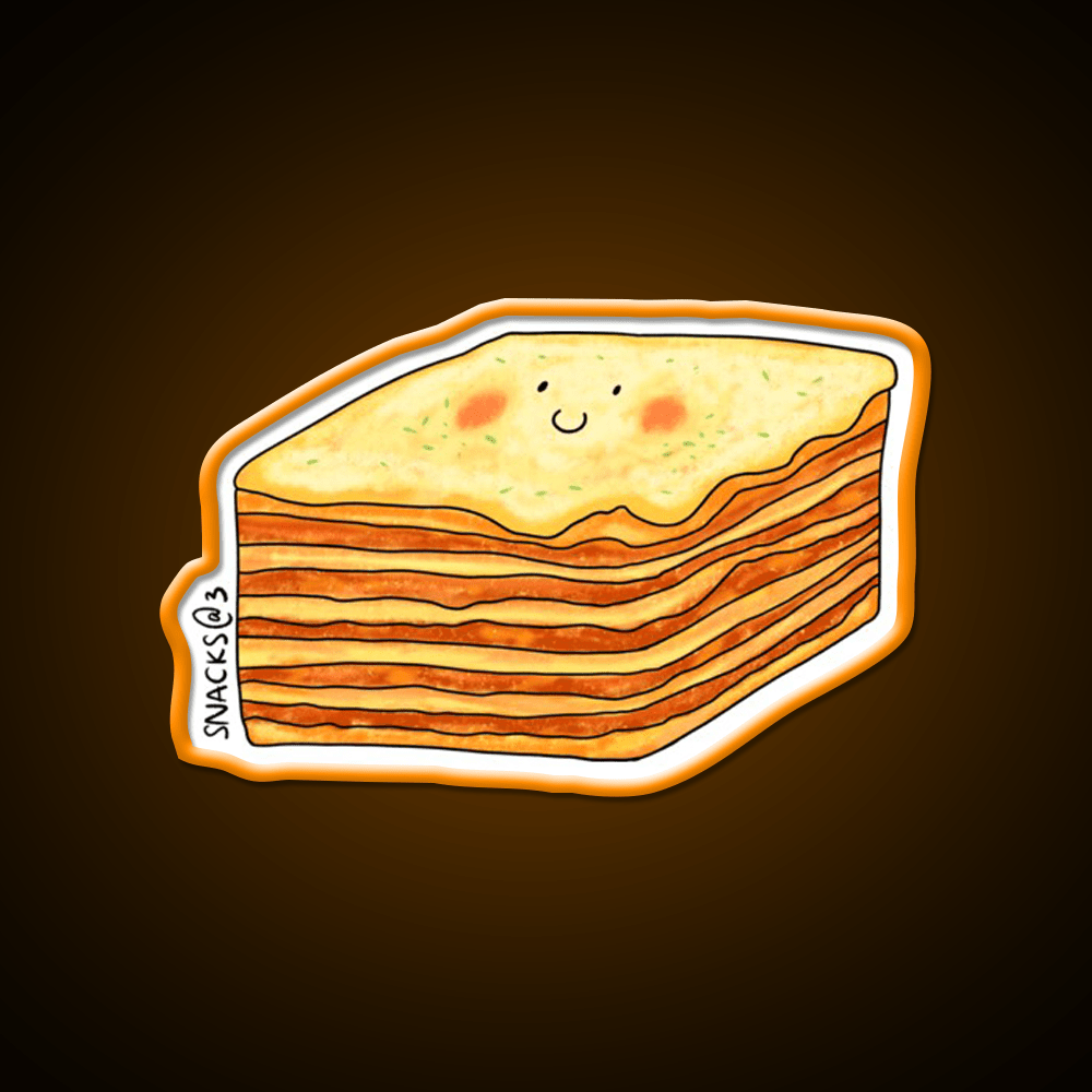 The Multilayer Lasagna Pasta Snack Food Led Neon Sign Rgb Color - Shineneon