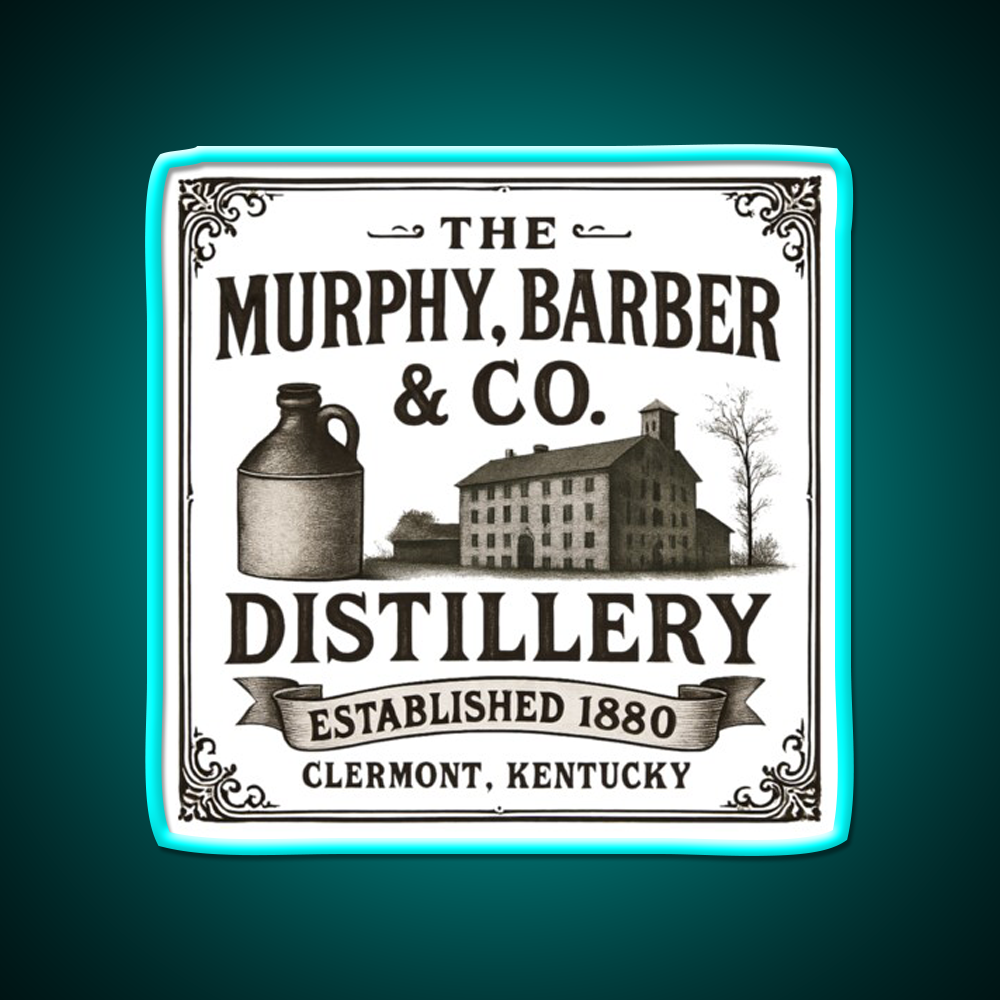 The Murphy Barber Co Distillery Whiskey Drink Bar Led Neon Sign Rgb Color