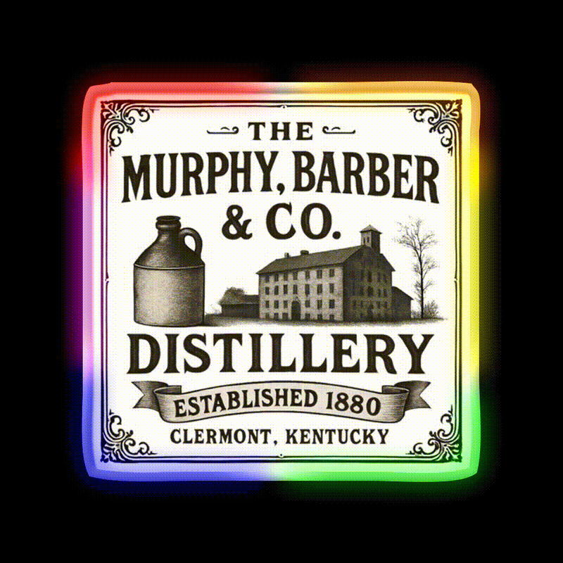The Murphy Barber Co Distillery Whiskey Drink Bar Led Neon Sign Rgb Color