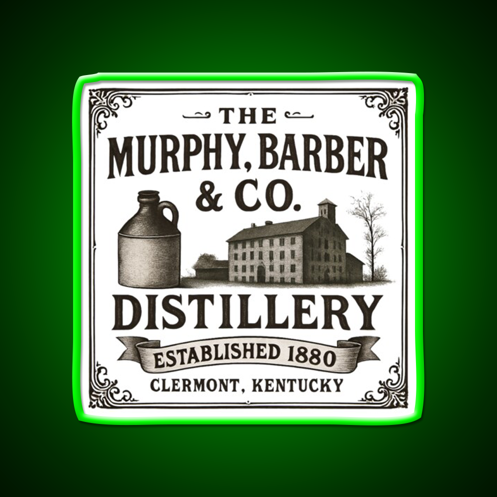 The Murphy Barber Co Distillery Whiskey Drink Bar Led Neon Sign Rgb Color