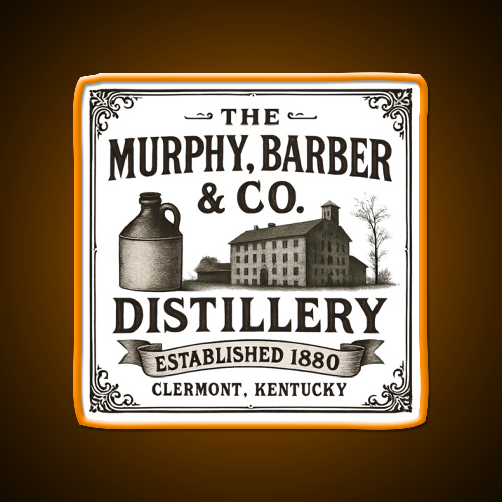 The Murphy Barber Co Distillery Whiskey Drink Bar Led Neon Sign Rgb Color