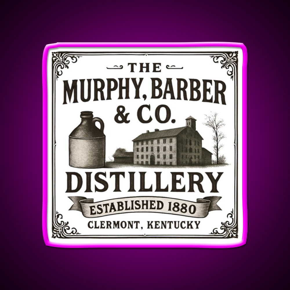The Murphy Barber Co Distillery Whiskey Drink Bar Led Neon Sign Rgb Color