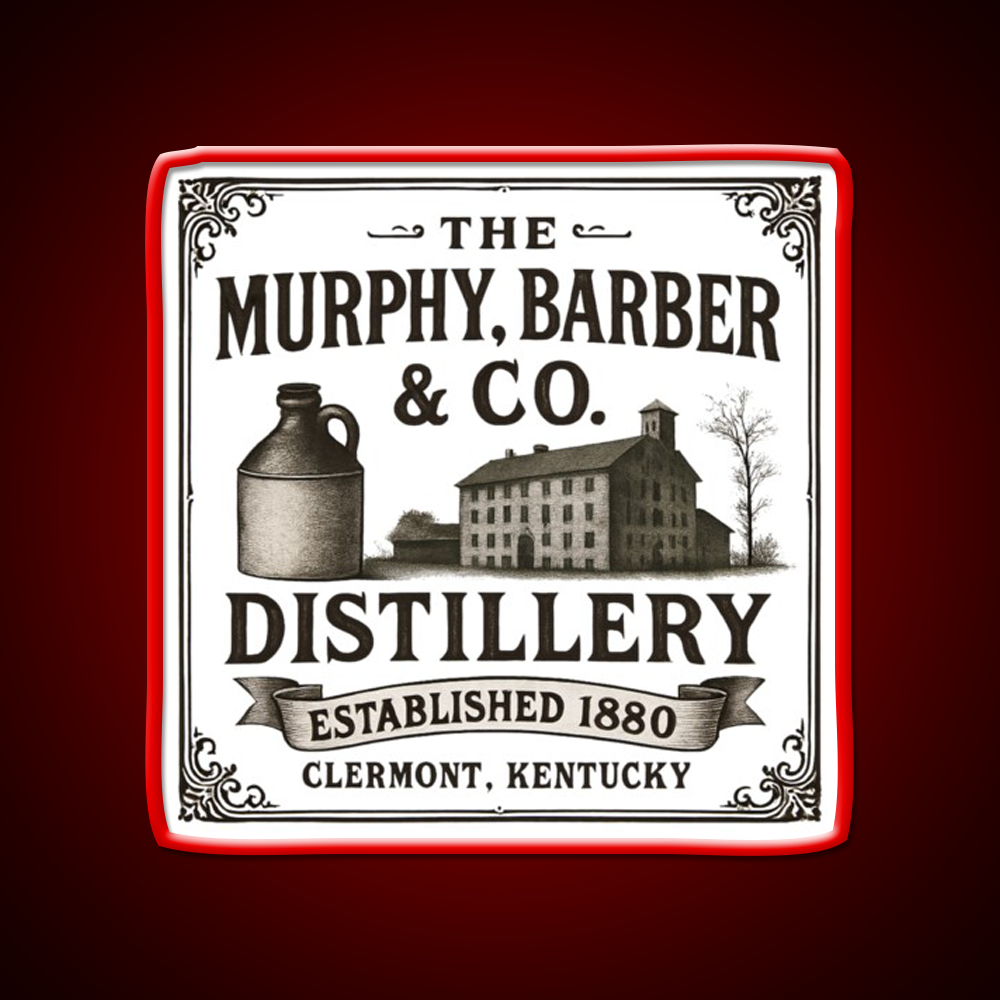The Murphy Barber Co Distillery Whiskey Drink Bar Led Neon Sign Rgb Color