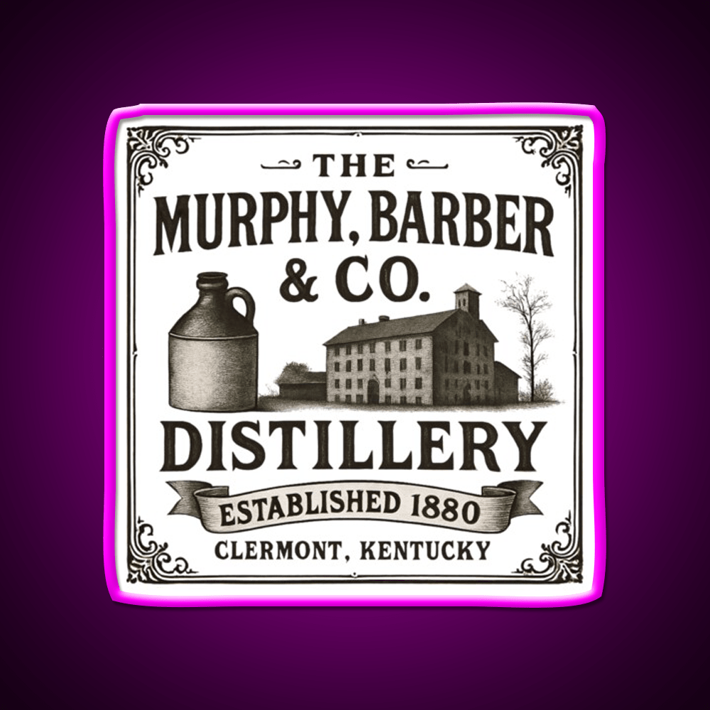 The Murphy Barber Co Distillery Whiskey Drink Bar Led Neon Sign Rgb Color - Shineneon