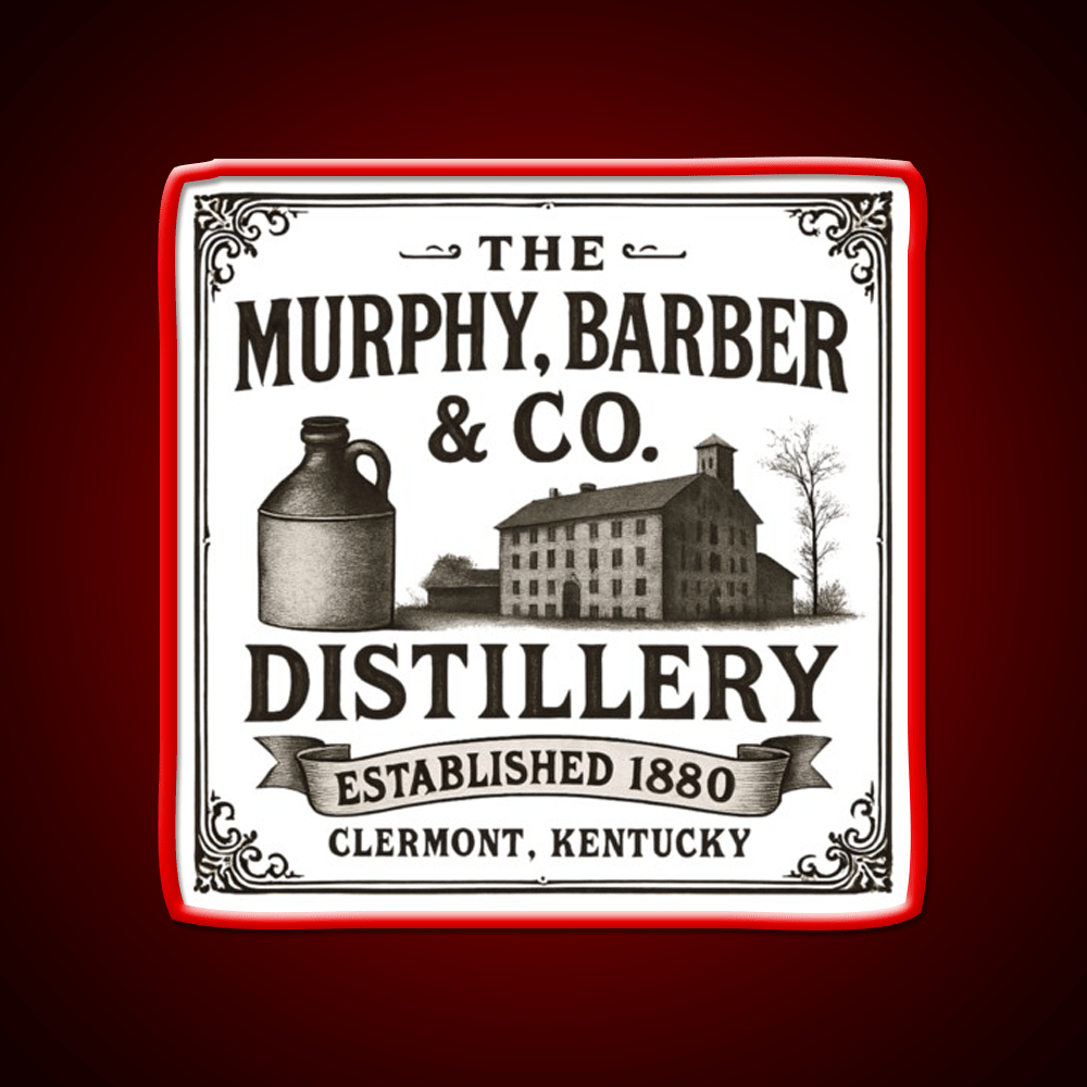The Murphy Barber Co Distillery Whiskey Drink Bar Led Neon Sign Rgb Color - Shineneon