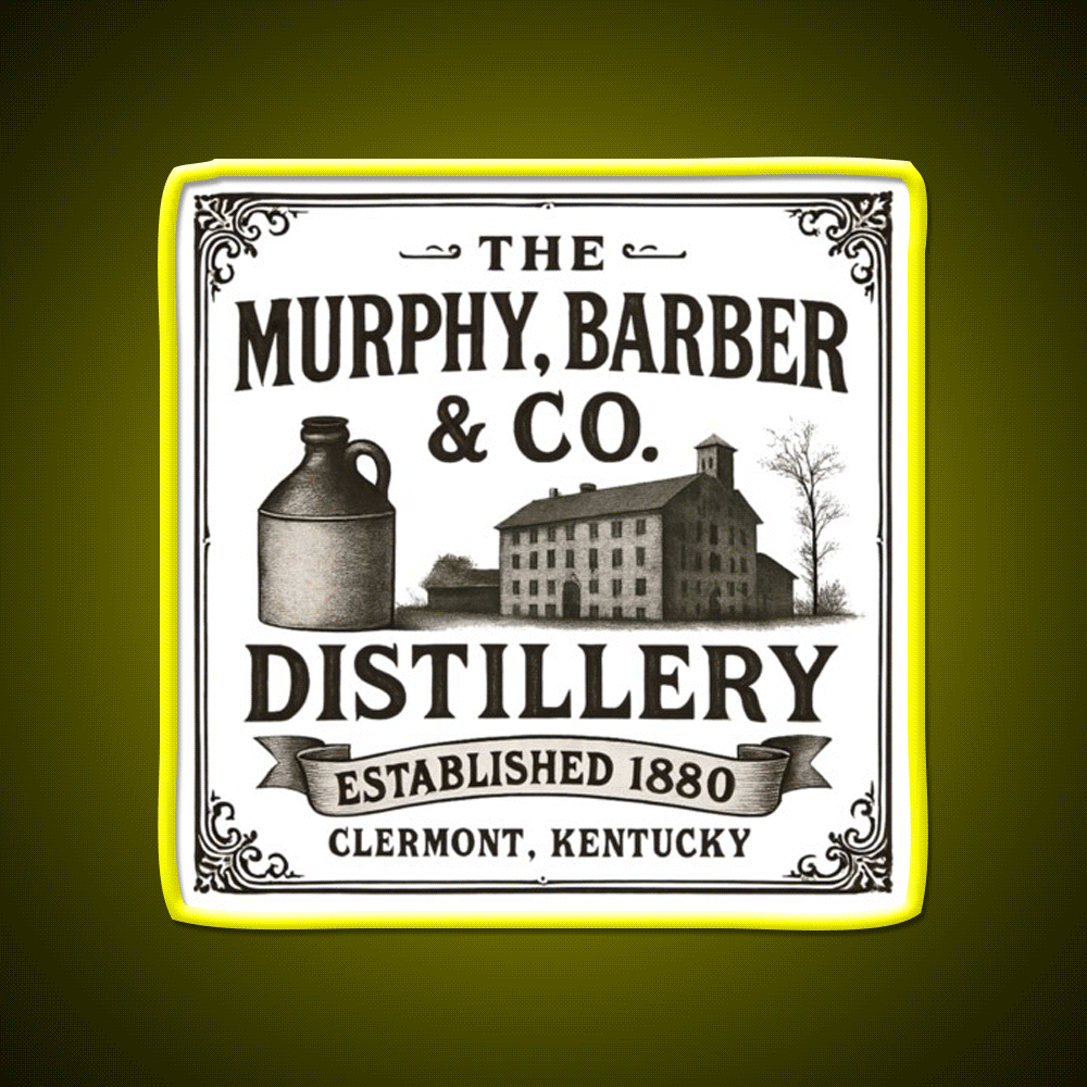 The Murphy Barber Co Distillery Whiskey Drink Bar Led Neon Sign Rgb Color