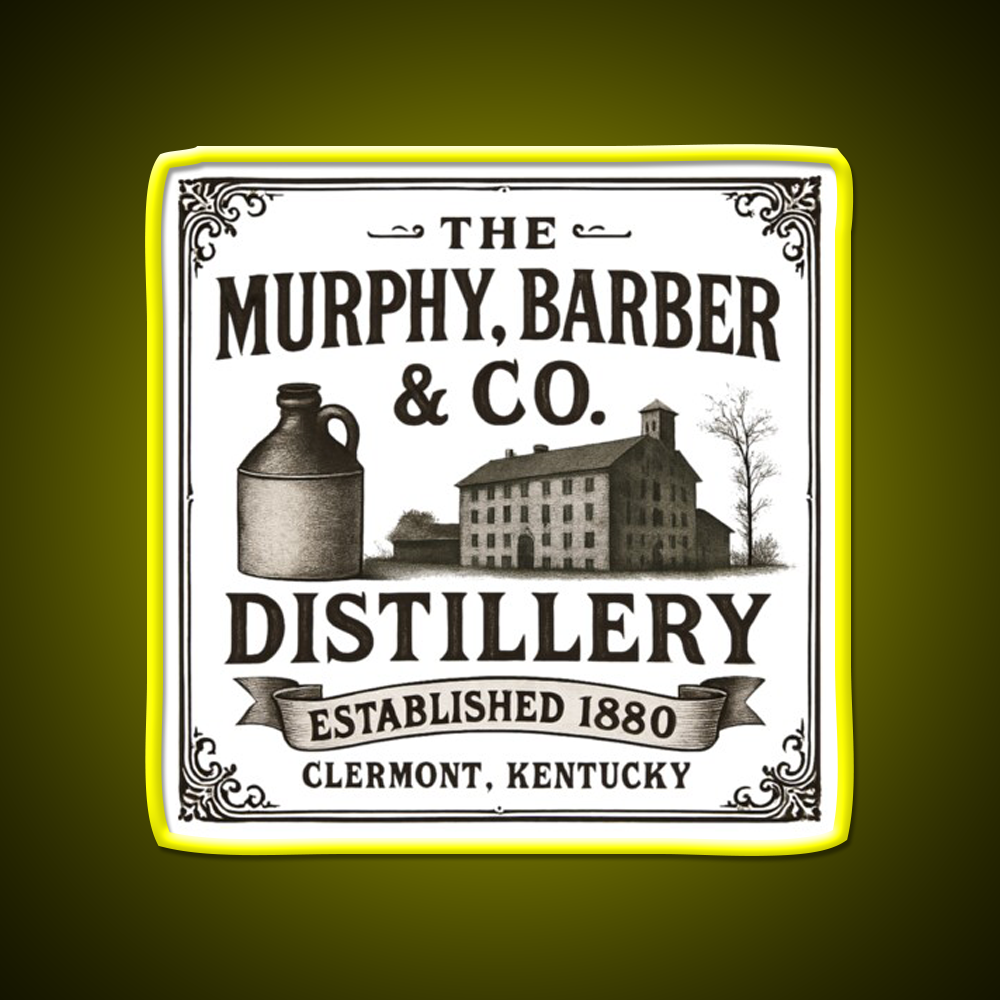 The Murphy Barber Co Distillery Whiskey Drink Bar Led Neon Sign Rgb Color