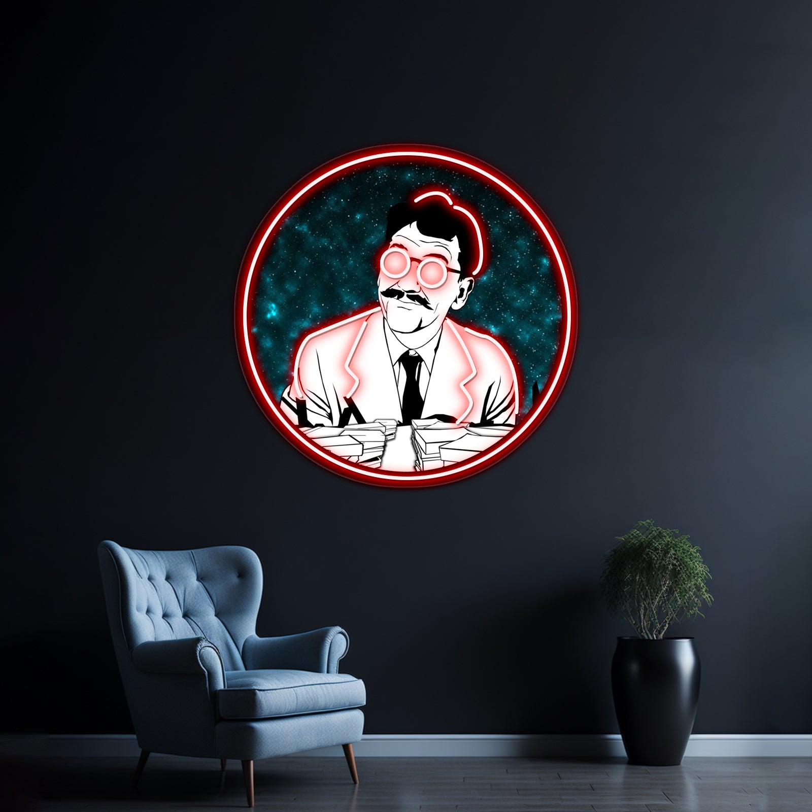 The Myopic Mr Bemis Artwork Personalized Neon Signs | Shineneon