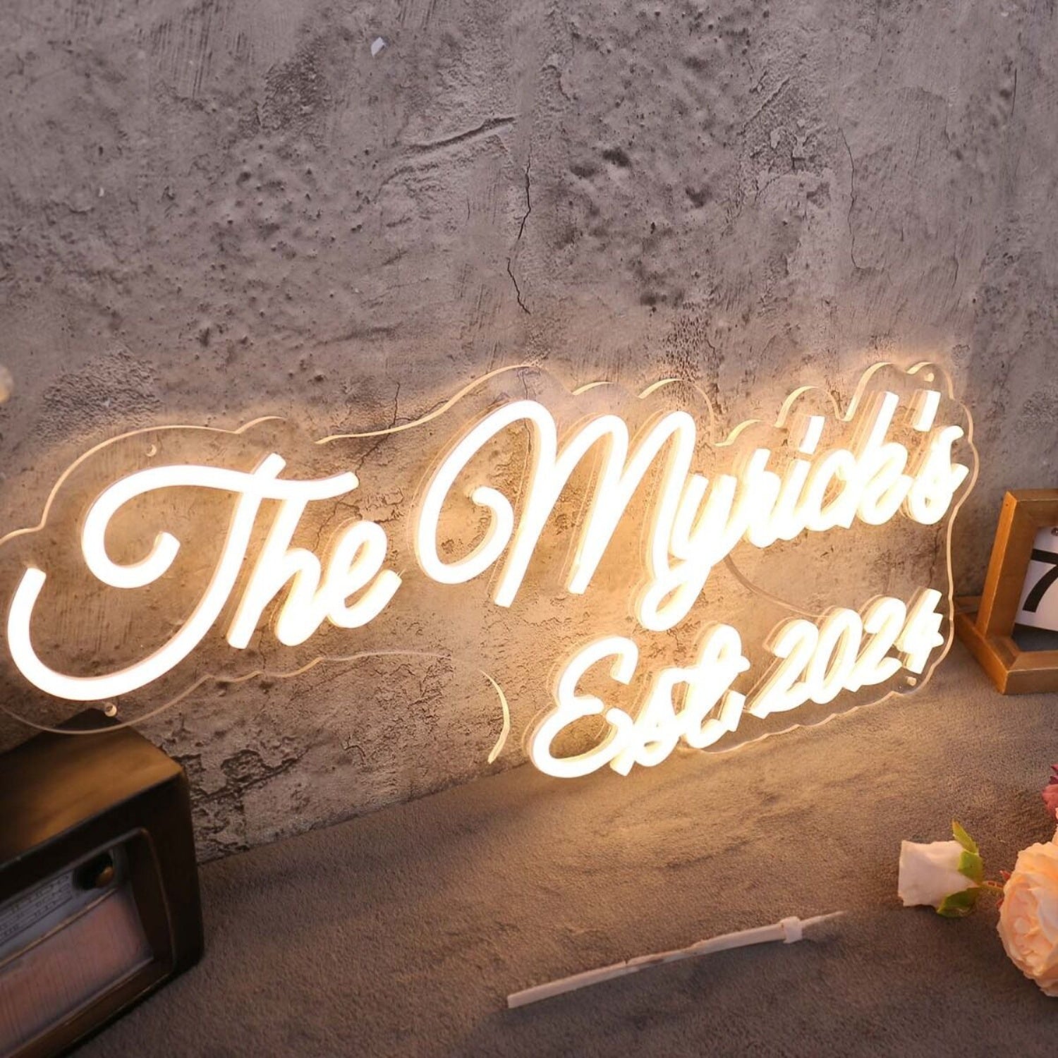 The Myricks Est 2024 Yellow Led Neon Sign - Shineneon