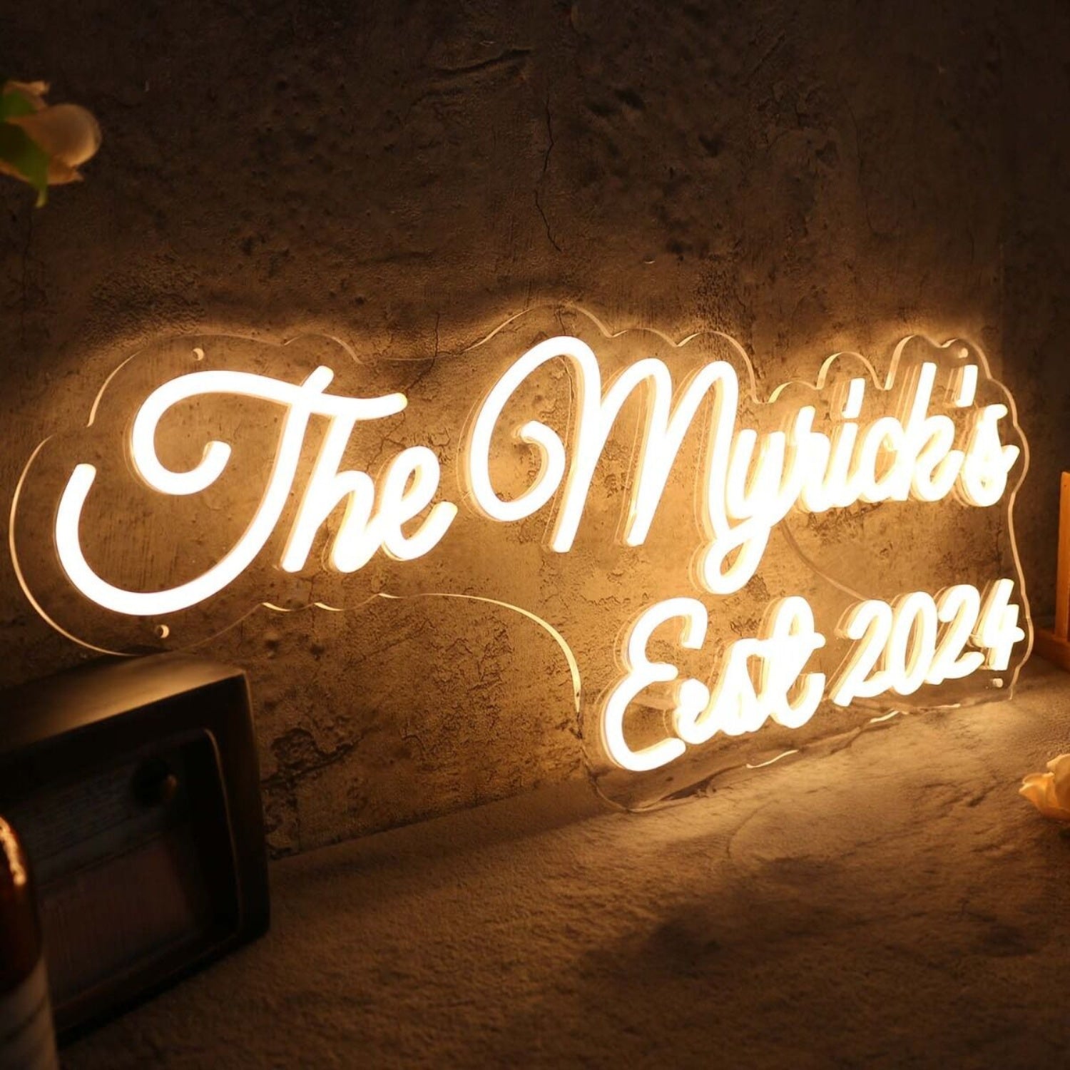 The Myricks Est 2024 Yellow Led Neon Sign - Shineneon