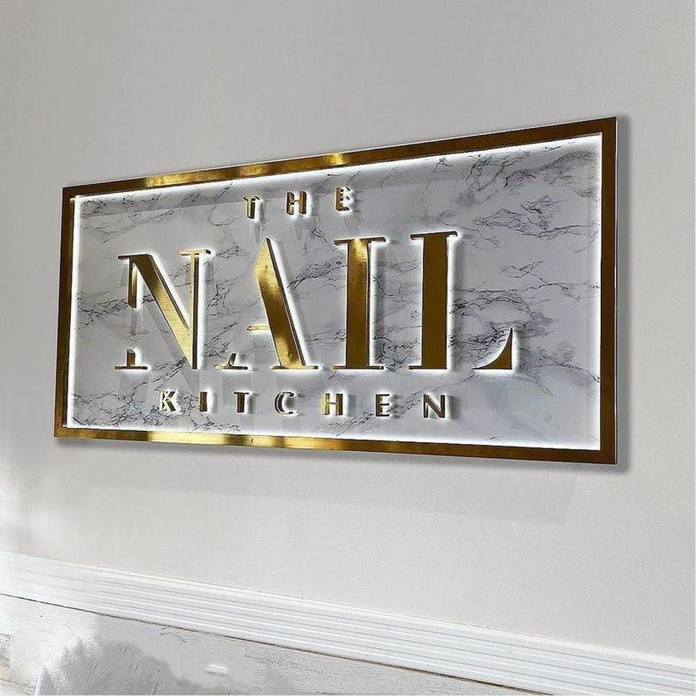 The Nail Kitchen 3D Backlit Channel Letters Led Light Sign - Shineneon