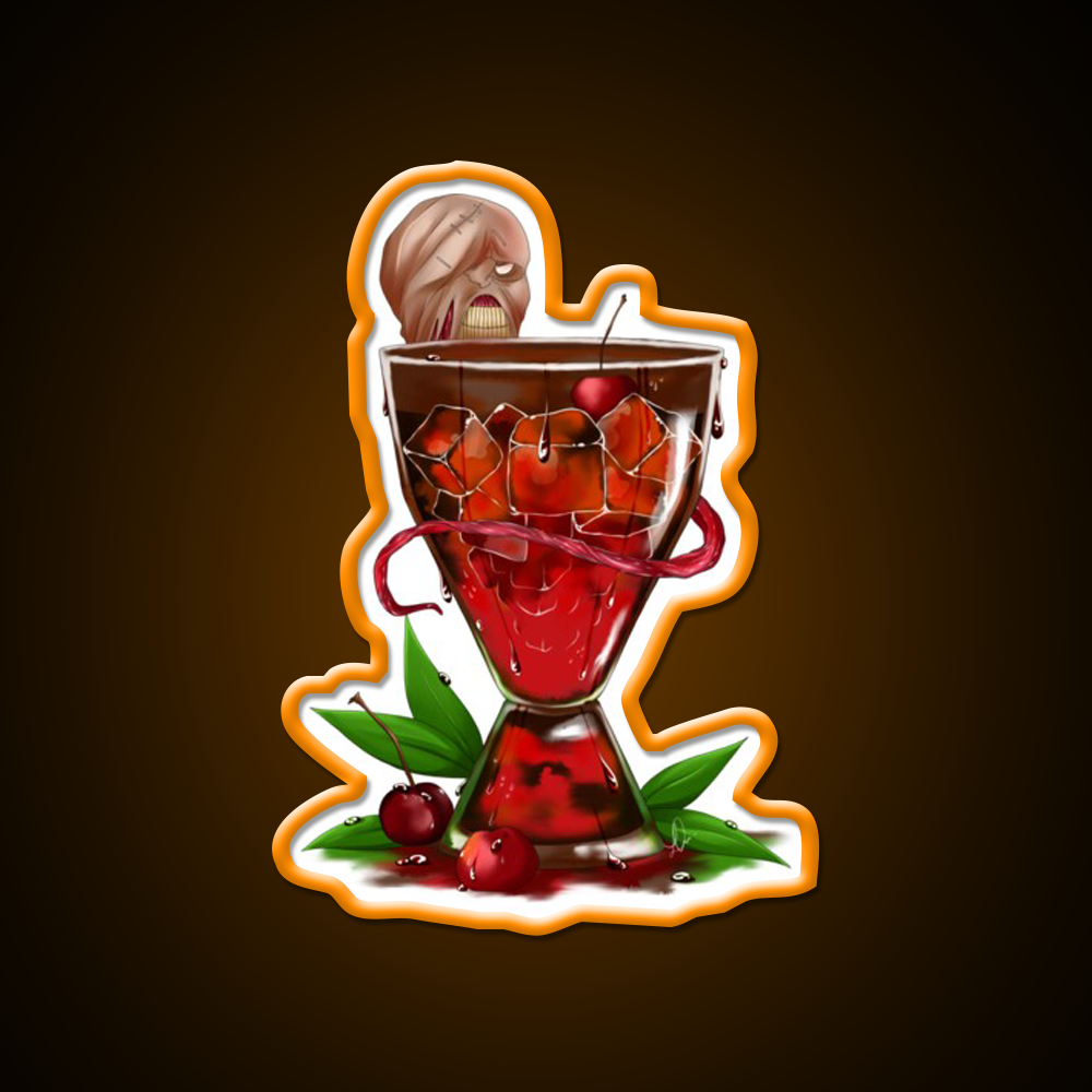 The Nemesiss Cherry Virus Cocktail Bar Decor Led Neon Sign Rgb Color - LED neon sign view 6