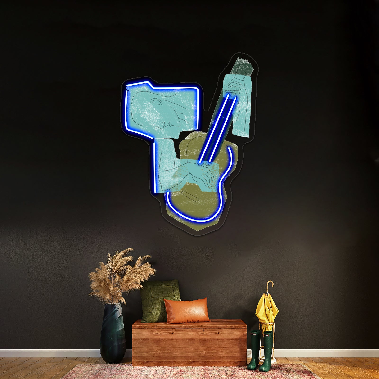 The Old Guitarist Wall Artwork Neon Signs | Shineneon