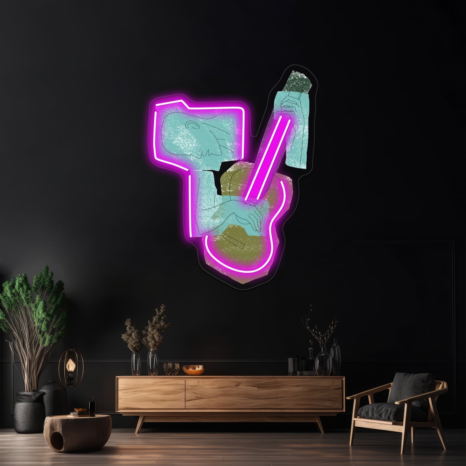 The Old Guitarist Wall Artwork Neon Signs | Shineneon