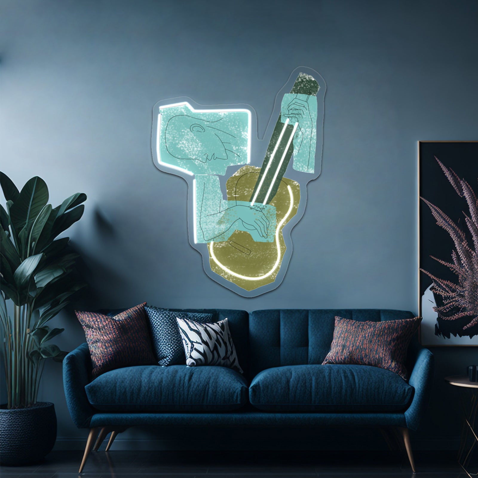 The Old Guitarist Wall Artwork Neon Signs | Shineneon