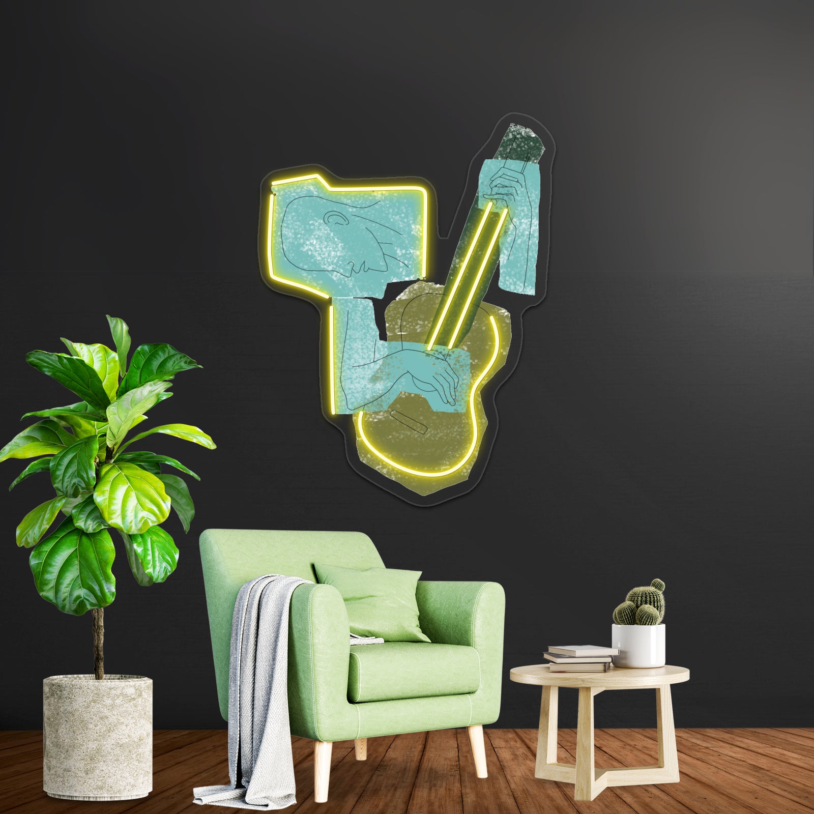 The Old Guitarist Wall Artwork Neon Signs | Shineneon