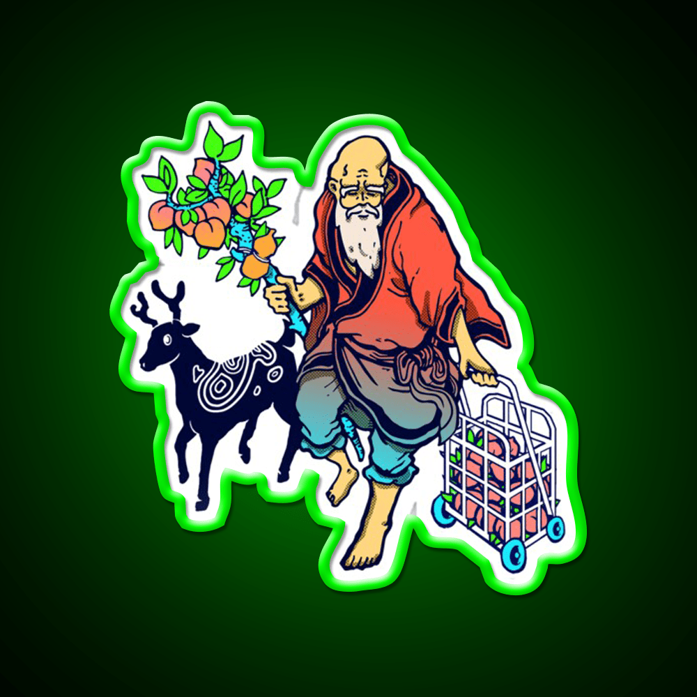 The Old Man Fromthe South Pole Asian Cultural Led Neon Sign Rgb Color - Shineneon