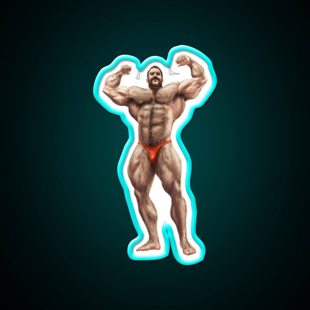 The Olympian Digital Rendering Gym Fitness Led Neon Sign Rgb Color