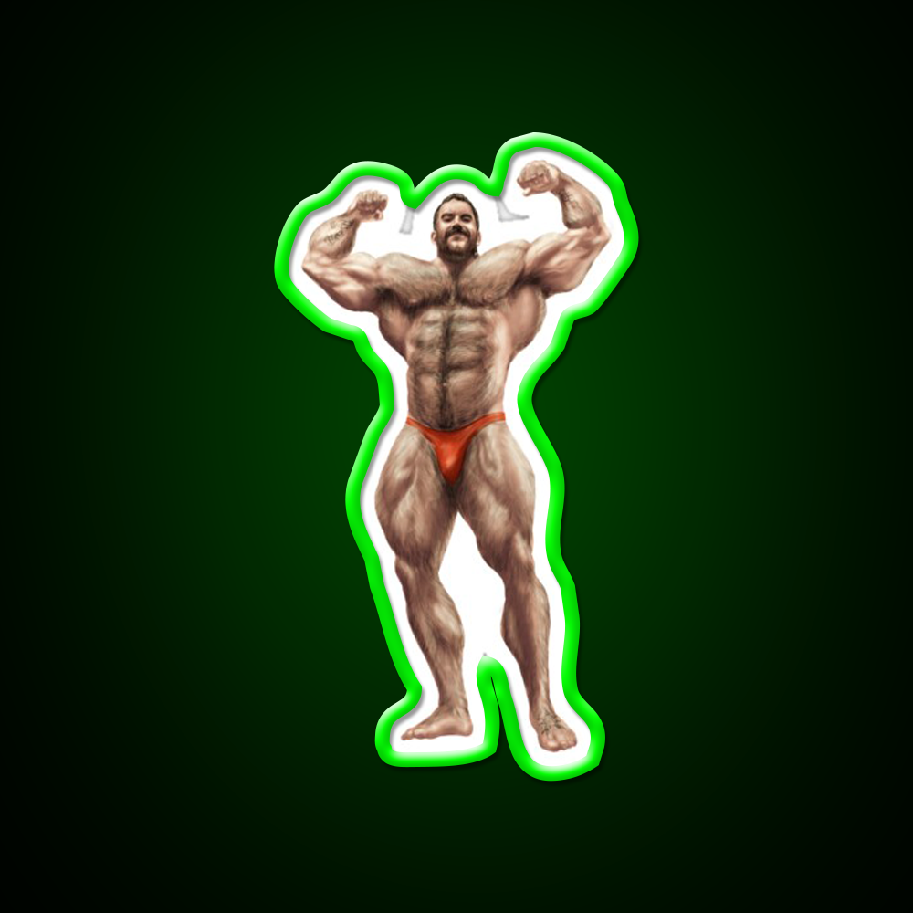 The Olympian Digital Rendering Gym Fitness Led Neon Sign Rgb Color