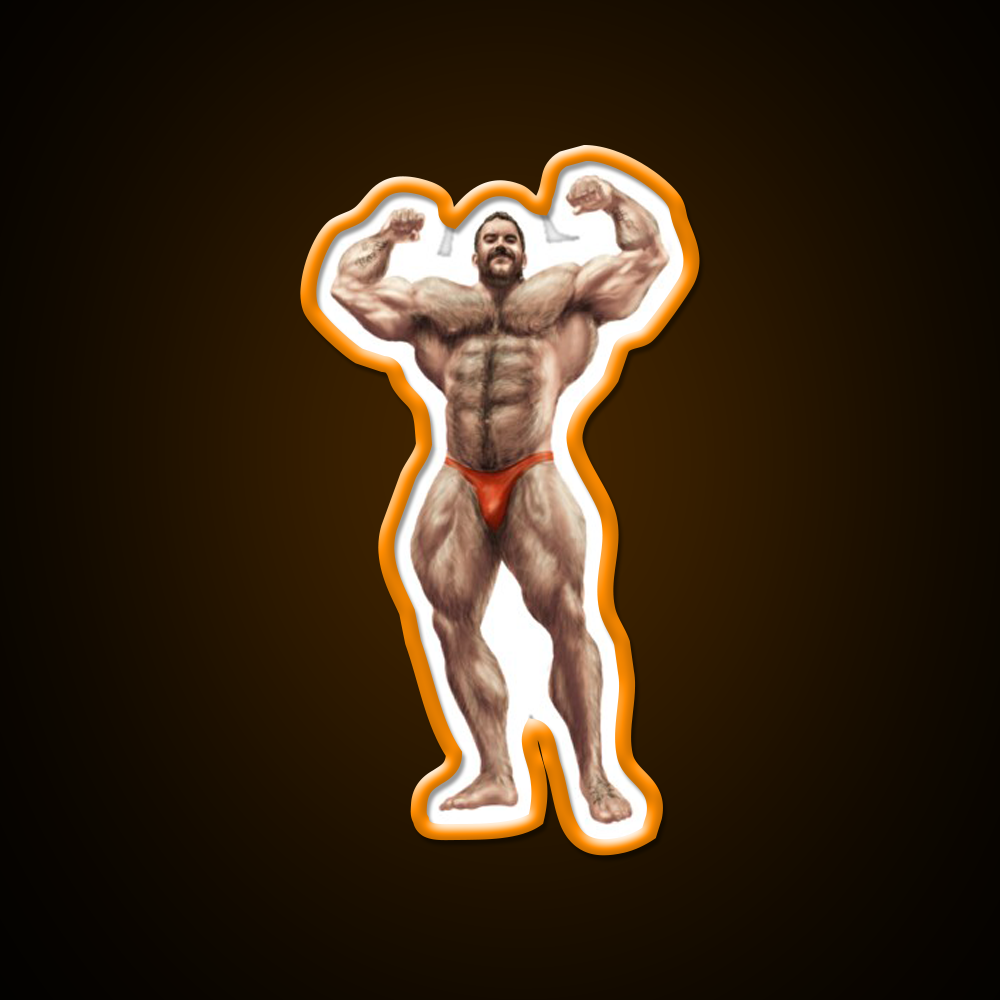 The Olympian Digital Rendering Gym Fitness Led Neon Sign Rgb Color