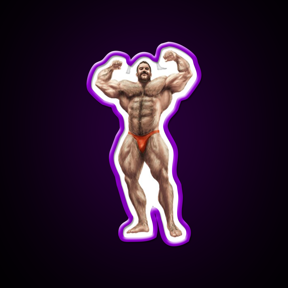 The Olympian Digital Rendering Gym Fitness Led Neon Sign Rgb Color