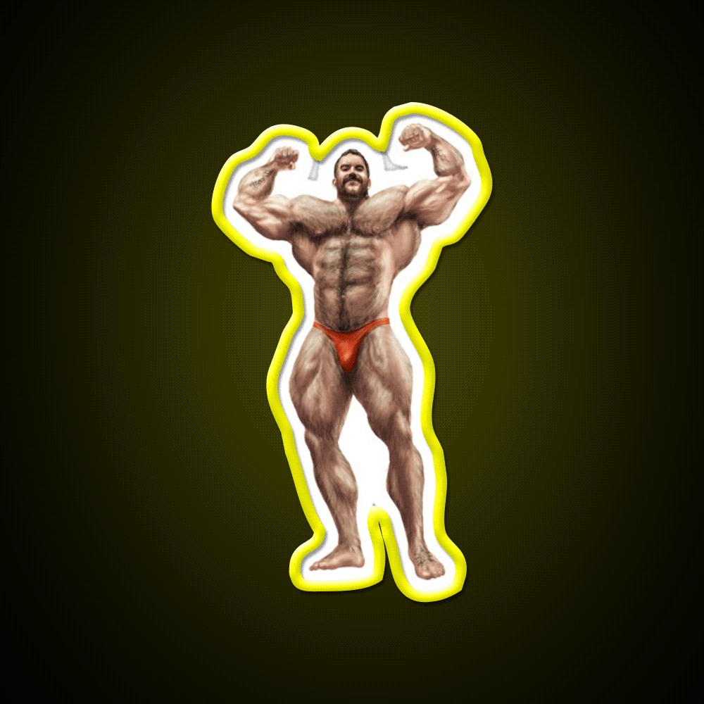 The Olympian Digital Rendering Gym Fitness Led Neon Sign Rgb Color