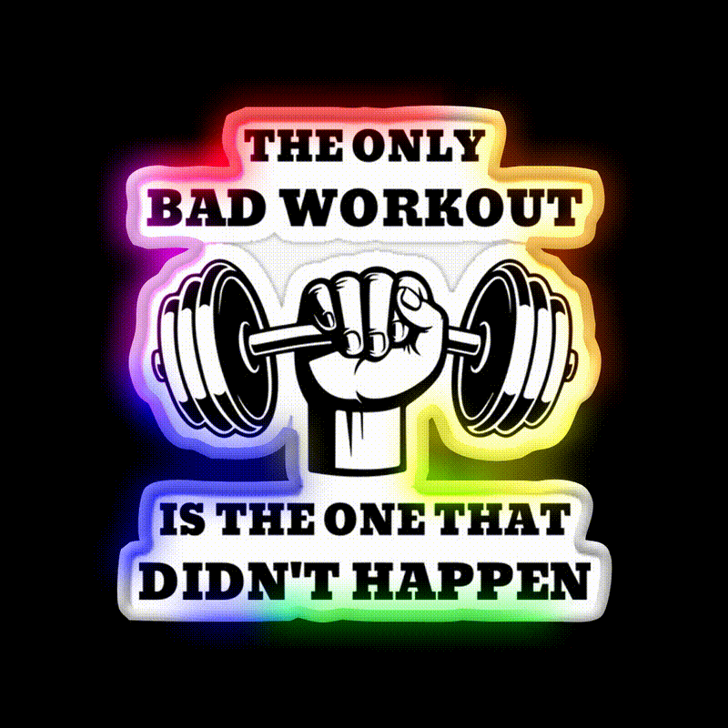 The One That Didnt Happen Gym Fitness Led Neon Sign Fitness Room Sign Rgb Color