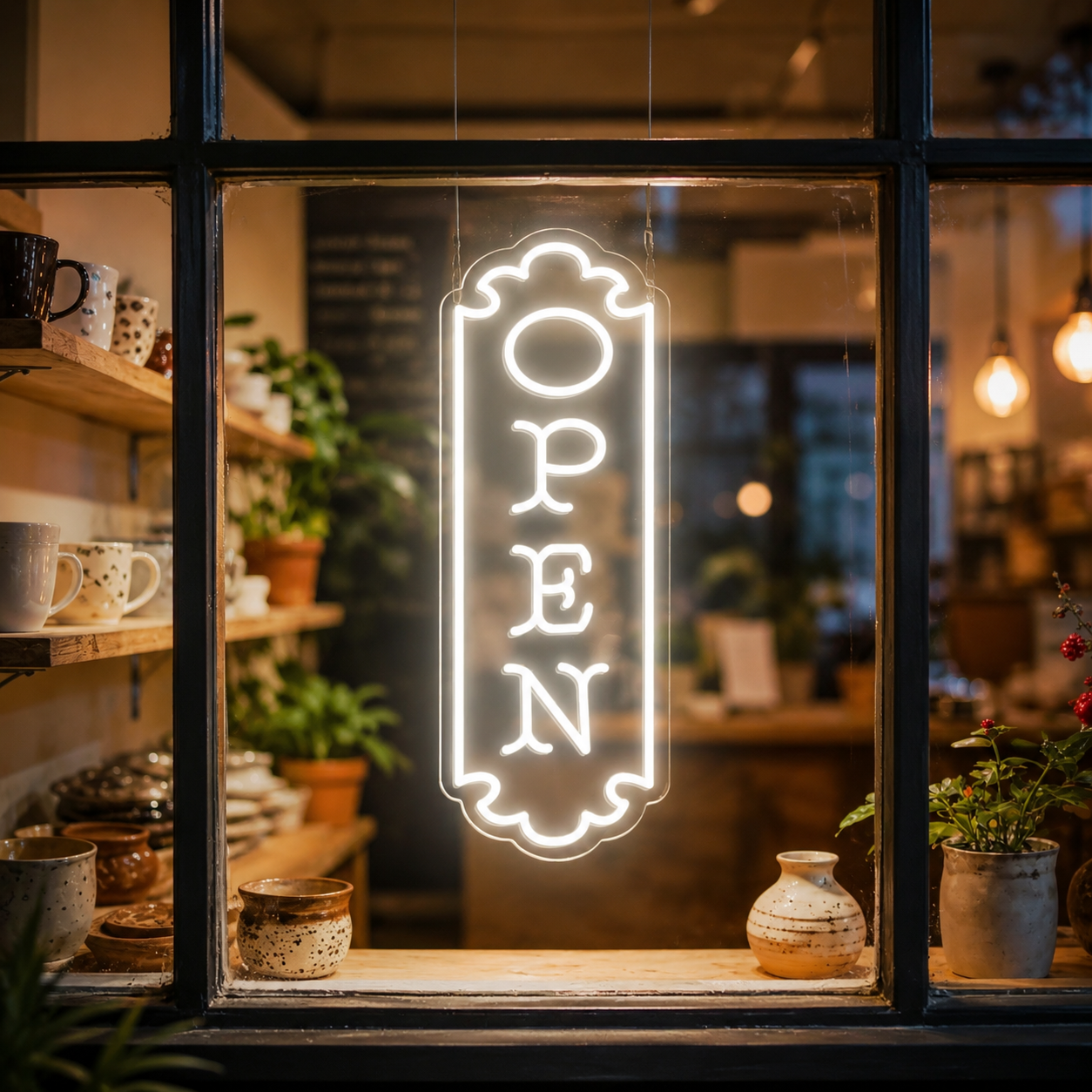The Open Is Lit LED Neon Sign - 01 Original Product Image
