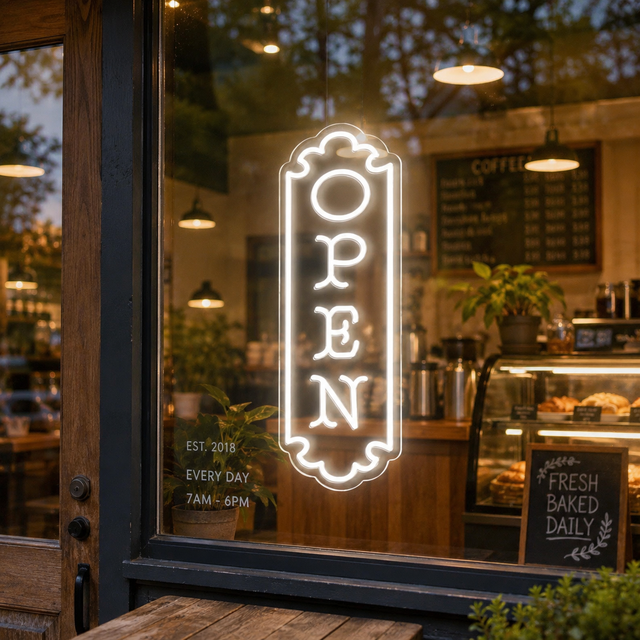 The Open Is Lit LED Neon Sign - 03 Real Lifestyle Scene
