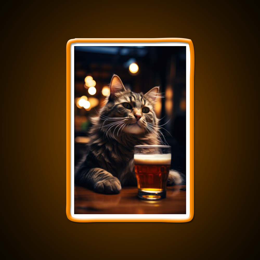 The Original Beer Cat Man Cave Bar Led Neon Sign Rgb Color