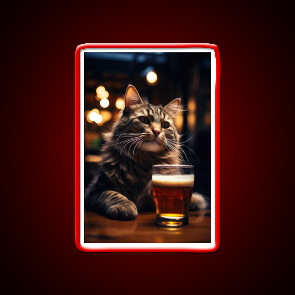 The Original Beer Cat Man Cave Bar Led Neon Sign Rgb Color