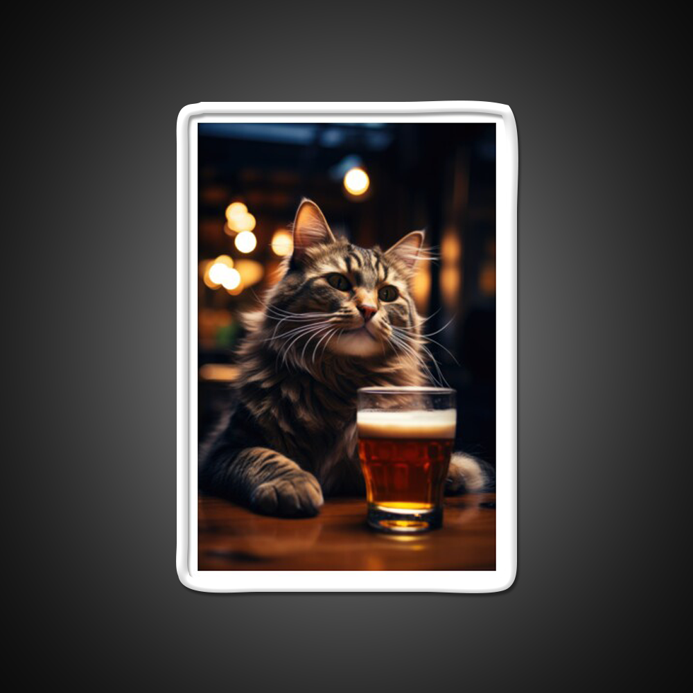 The Original Beer Cat Man Cave Bar Led Neon Sign Rgb Color