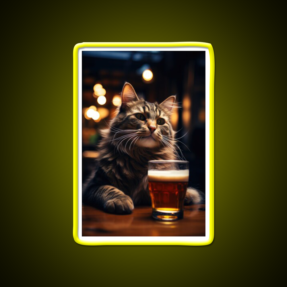 The Original Beer Cat Man Cave Bar Led Neon Sign Rgb Color