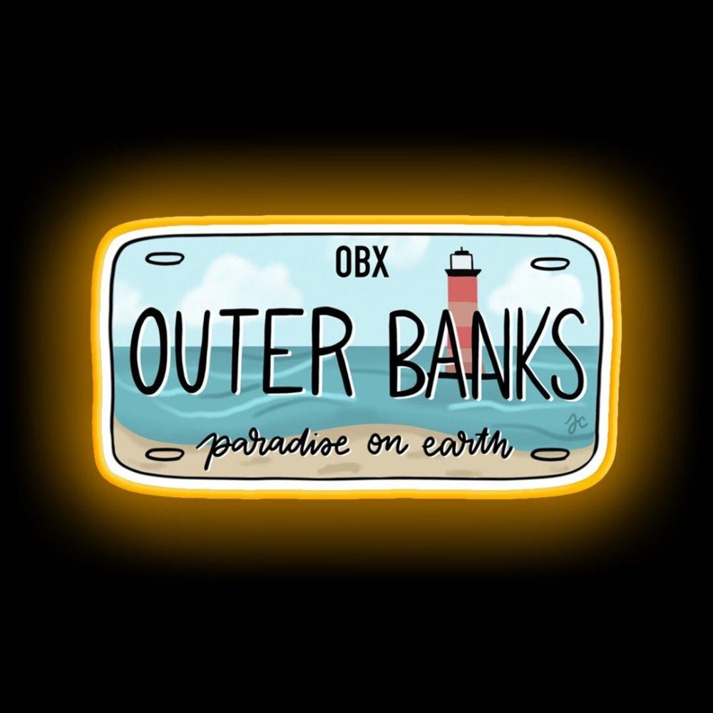 The Original Obx License Plate Bright Neon Sign - Shineneon