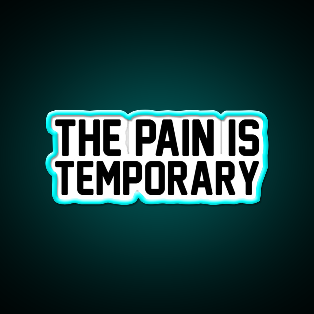 The Pain Is Temporary Gym Fitness Led Neon Sign Rgb Color