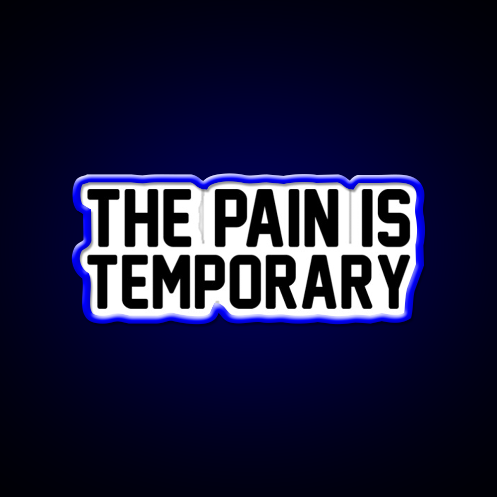 The Pain Is Temporary Gym Fitness Led Neon Sign Rgb Color