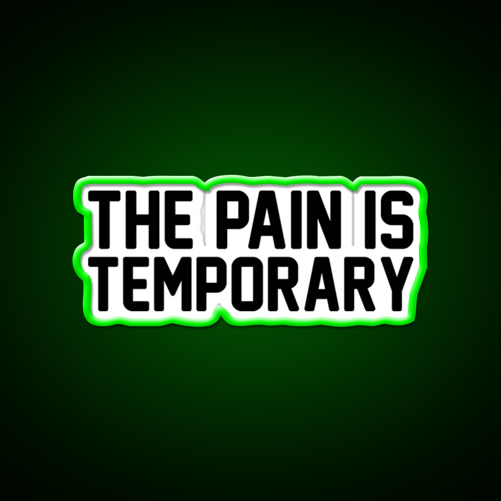 The Pain Is Temporary Gym Fitness Led Neon Sign Rgb Color