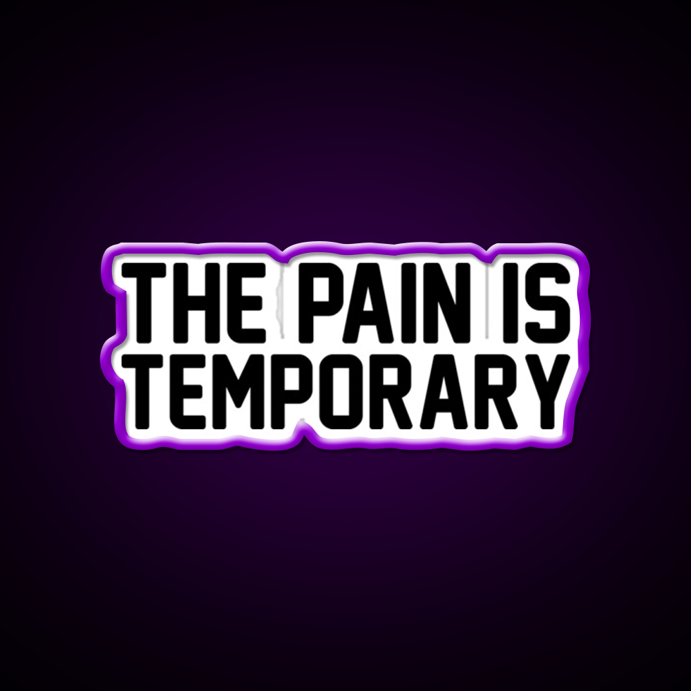 The Pain Is Temporary Gym Fitness Led Neon Sign Rgb Color