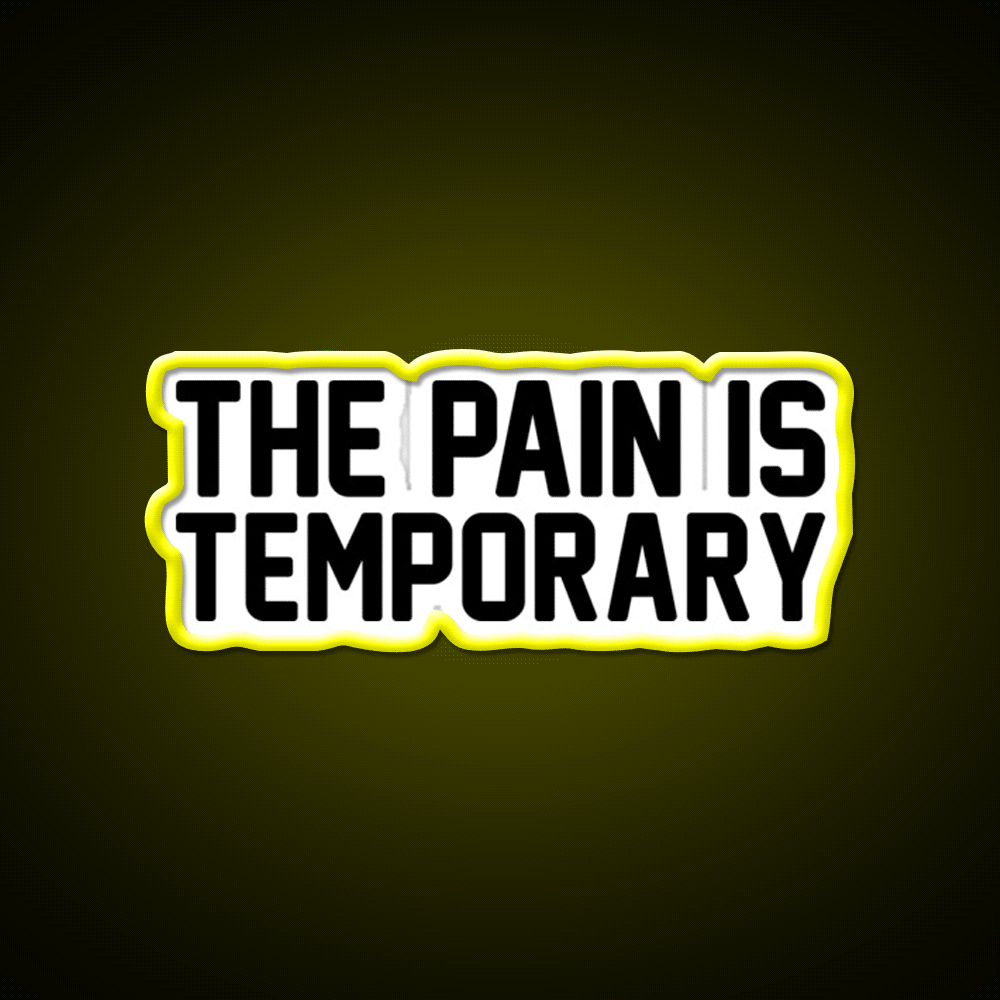 The Pain Is Temporary Gym Fitness Led Neon Sign Rgb Color