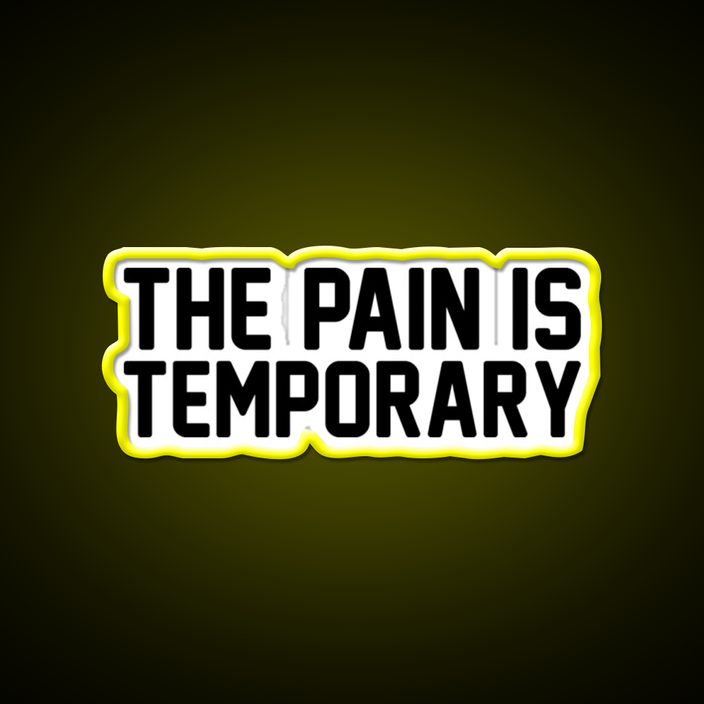 The Pain Is Temporary Gym Fitness Led Neon Sign Rgb Color