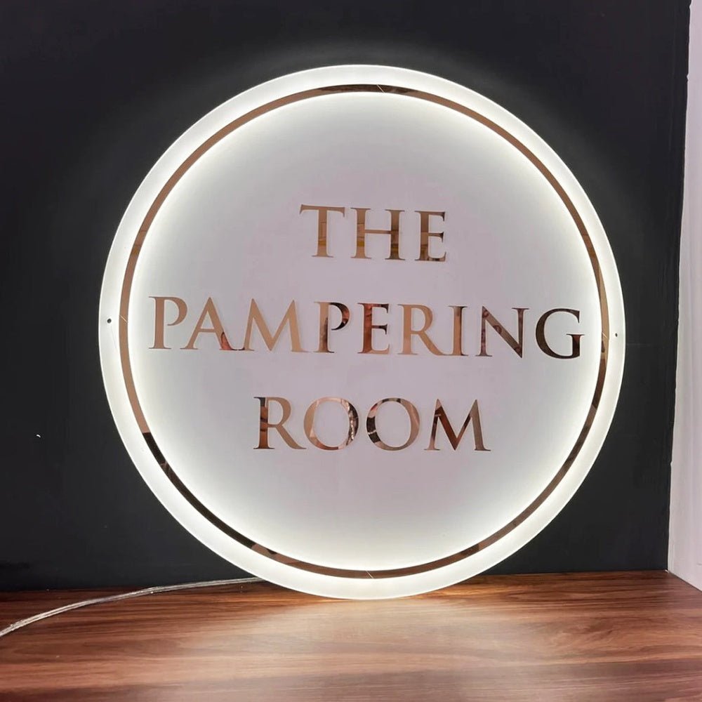 The Pampering Room Acrylic Business Logo Sign - Shineneon