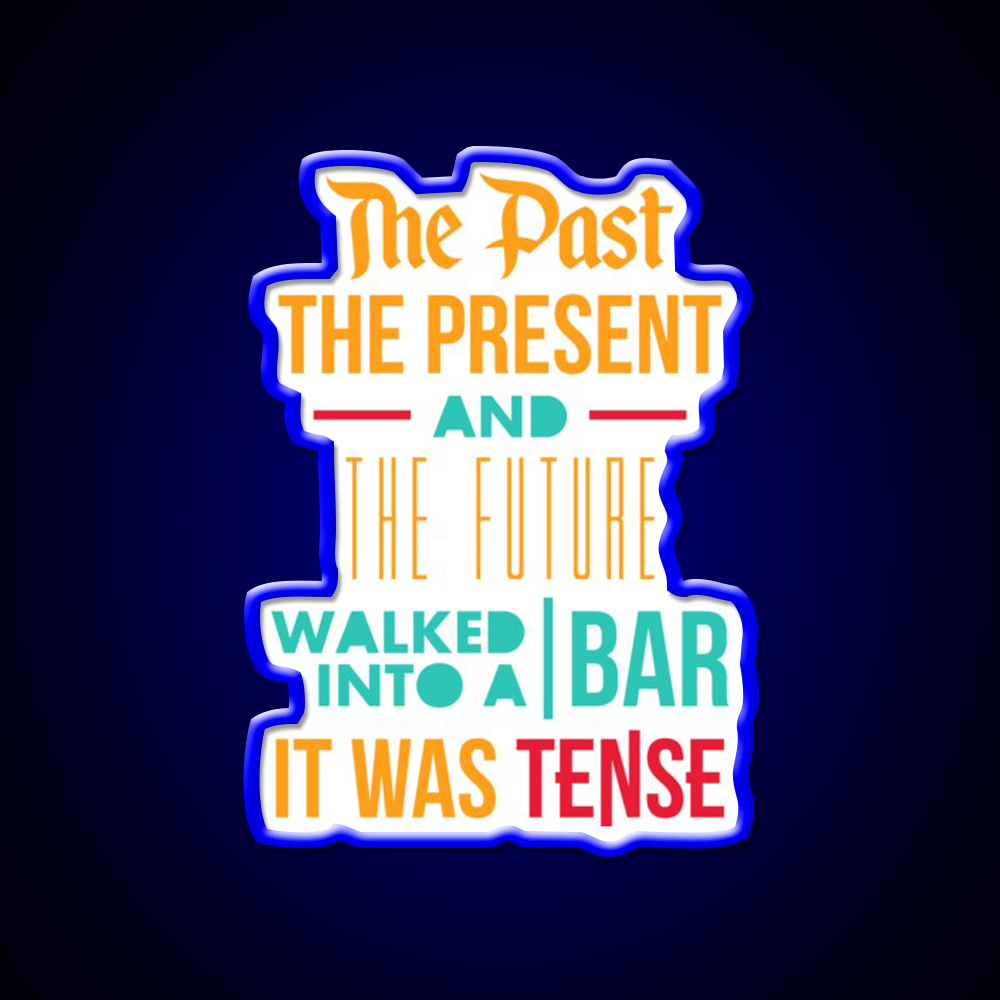The Past Present And Future Man Cave Bar Led Neon Sign Rgb Color
