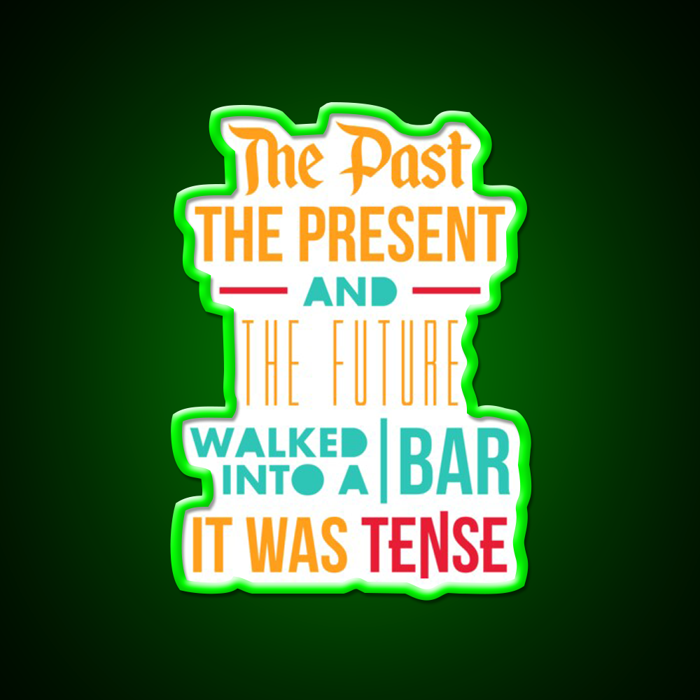 The Past Present And Future Man Cave Bar Led Neon Sign Rgb Color