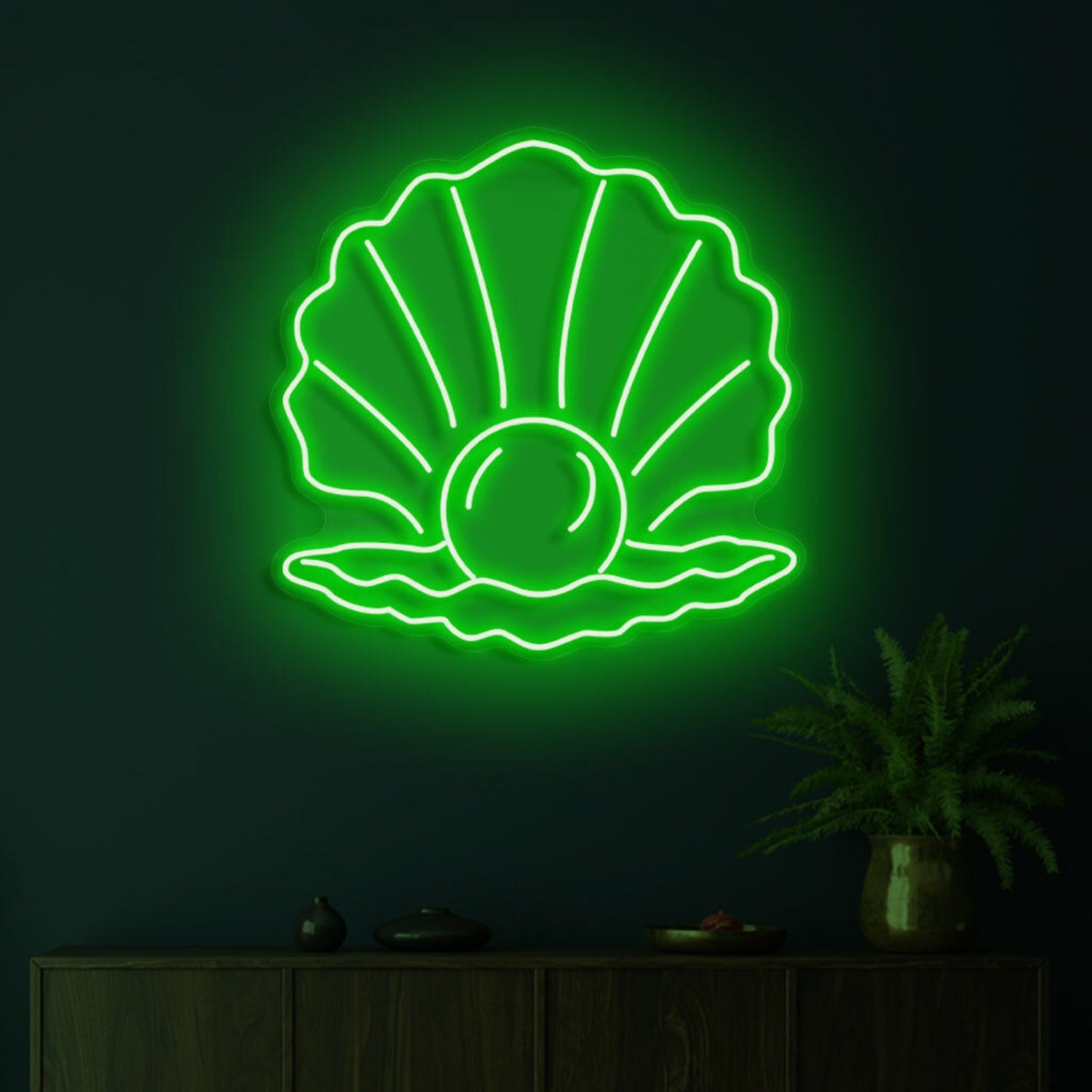 The Pearl Neon Skilt Elegant Glow Symbolizing Rarity And Beauty - Shineneon
