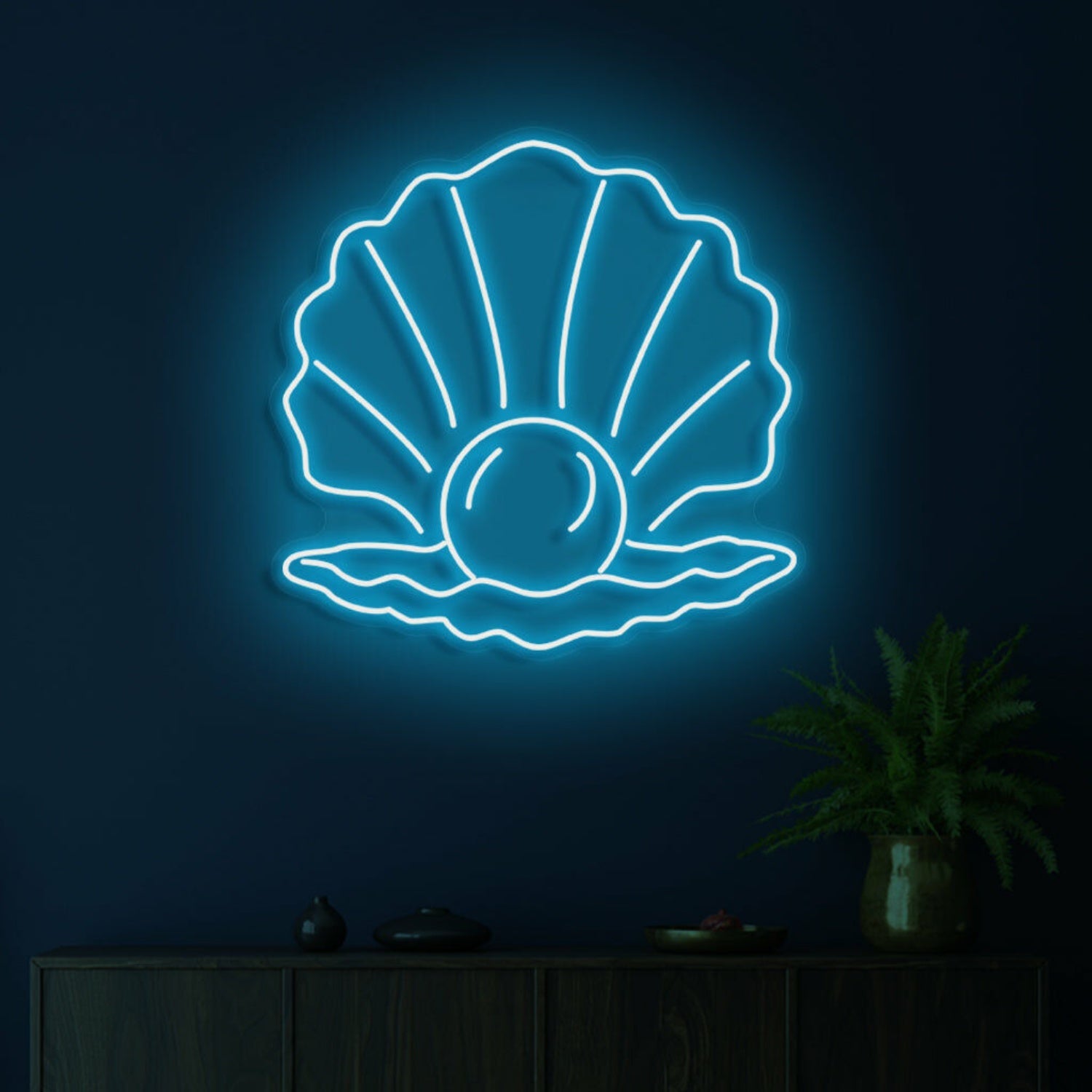 The Pearl Neon Skilt Elegant Glow Symbolizing Rarity And Beauty - Shineneon
