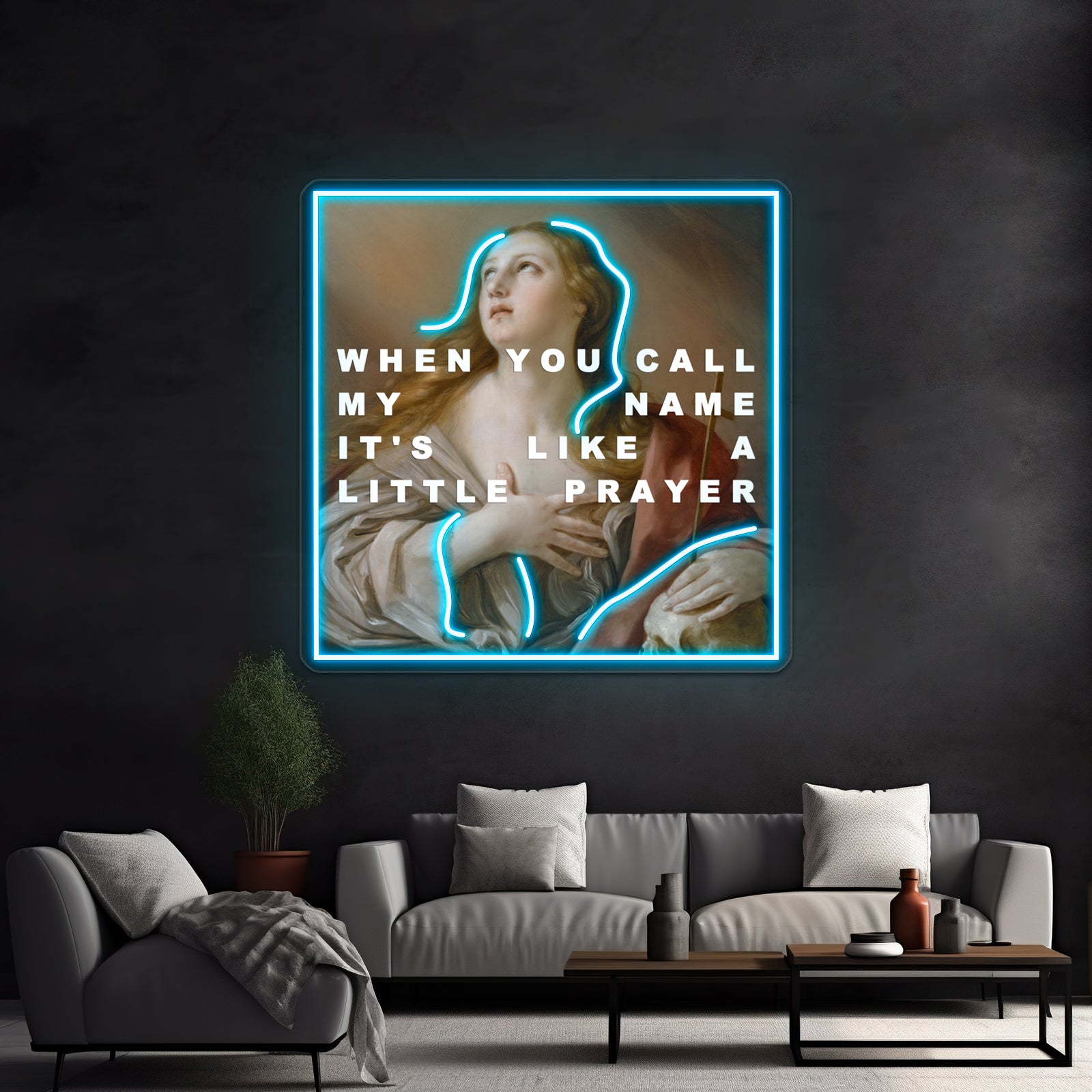 The Penitent Prayer Of Mary Magdalene Artwork Personalized Neon Signs | Shineneon