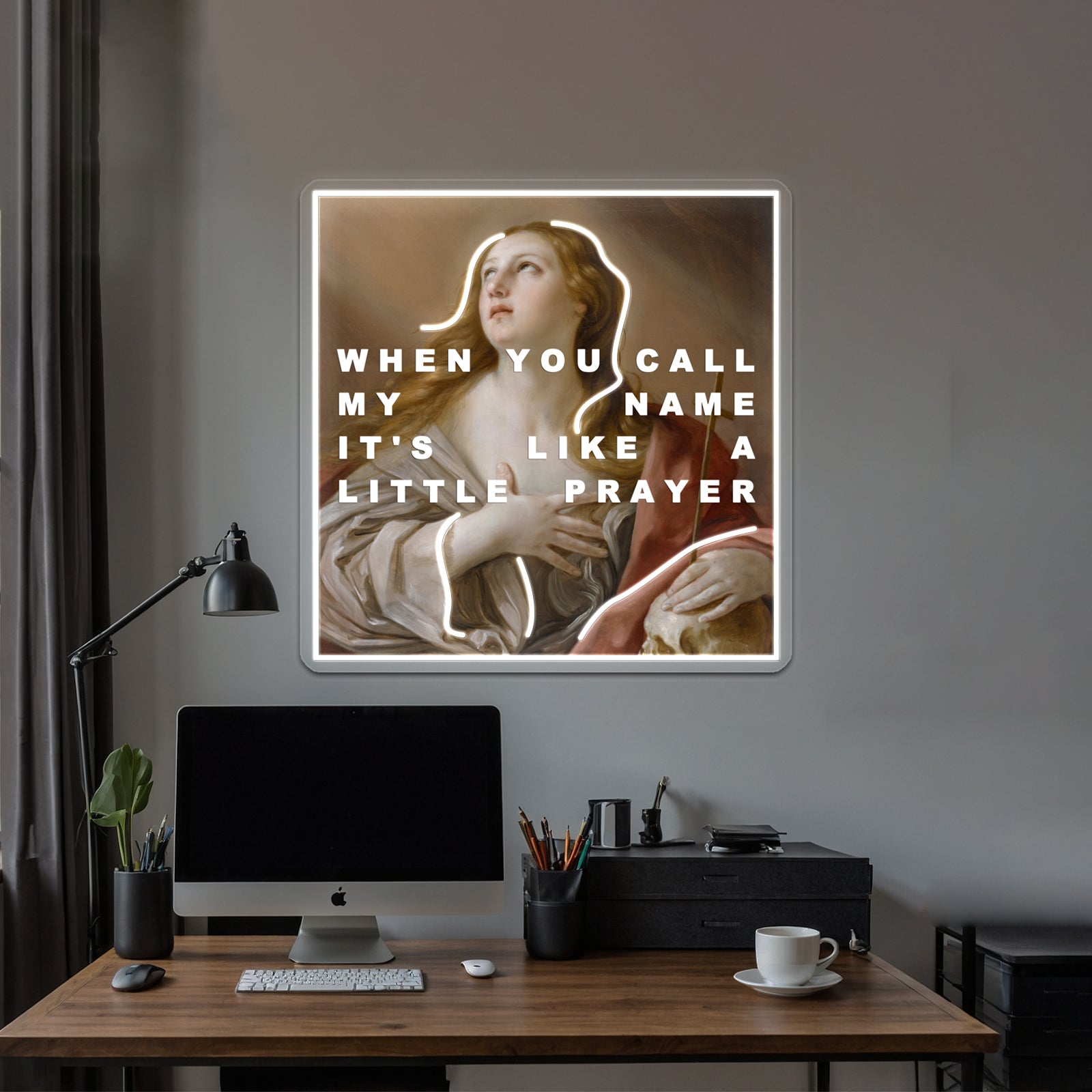 The Penitent Prayer Of Mary Magdalene Artwork Personalized Neon Signs | Shineneon